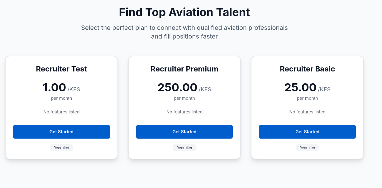 Pricing Page Screenshot