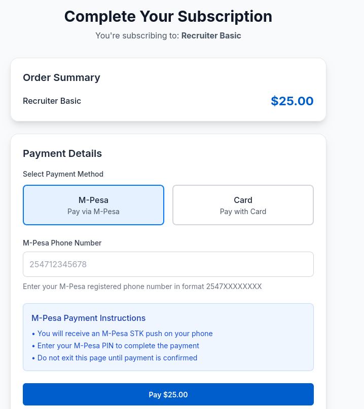 Pricing Page Screenshot